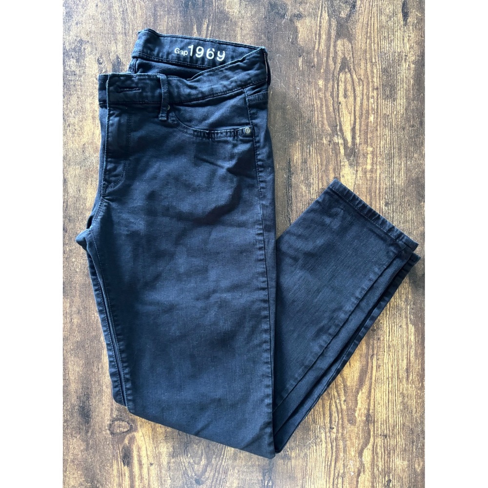 Gap 1969 Legging Jeans Womens 28 6R Black Stretch Slim Fit Denim Pants